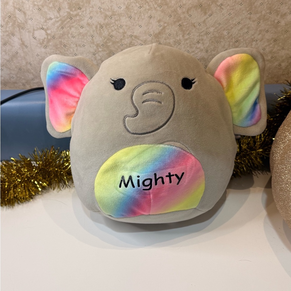 Toy: Squishmallows Gray Elephant with Rainbow Ears - Picture 1 of 5